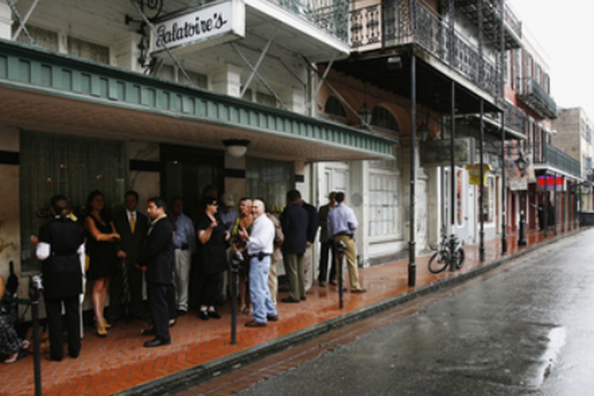 New Orleans: Lunchtime Line Outside Galatoire's 