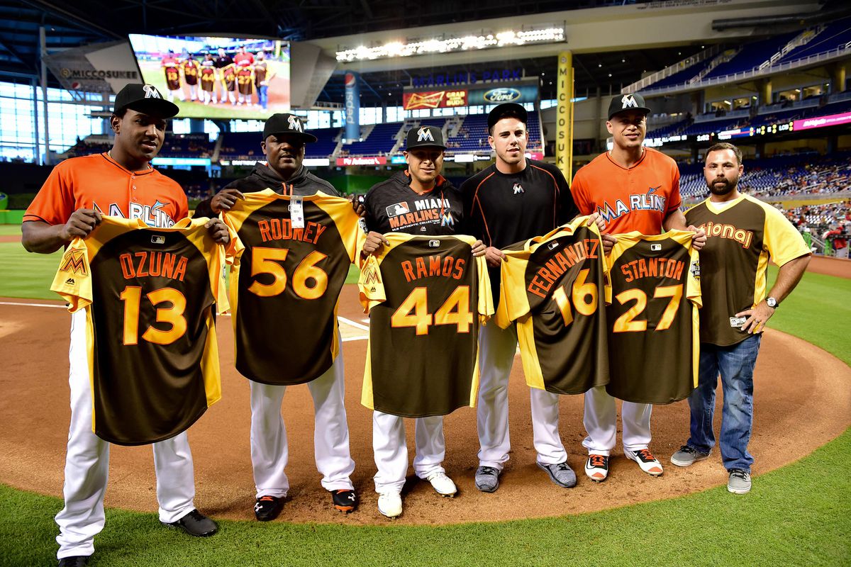 Four of the Top 100 Marlins (Marcell Ozuna, AJ Ramos, Jose Fernandez, and Giancarlo Stanton)