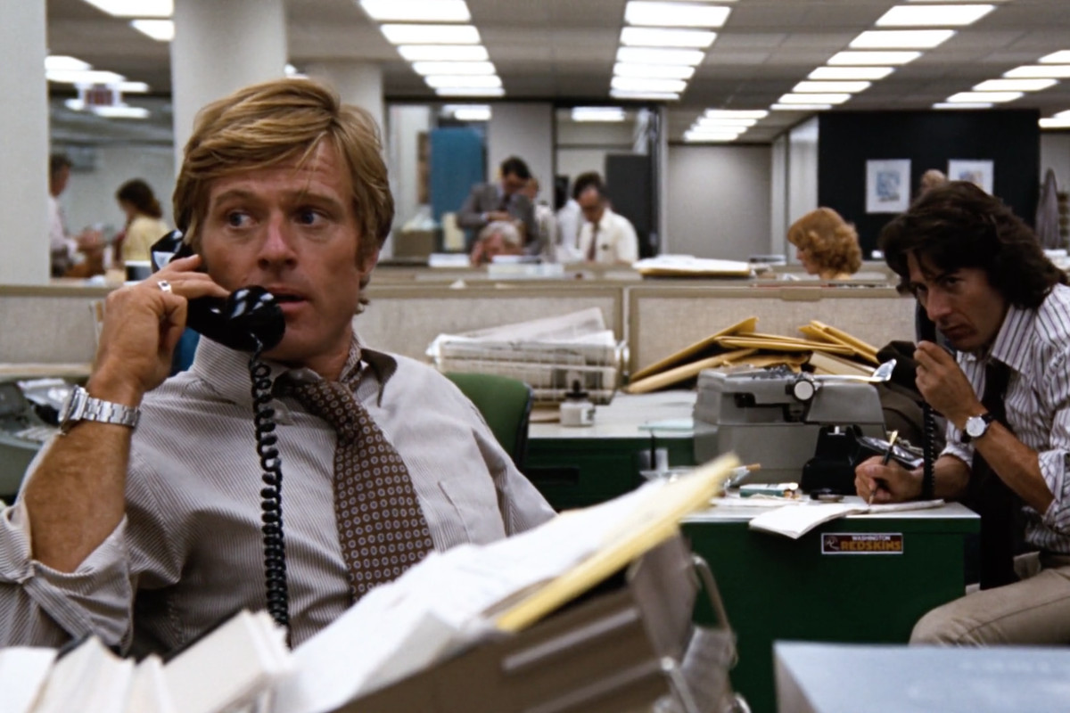 Robert Redford and Dustin Hoffman in All the President’s Men