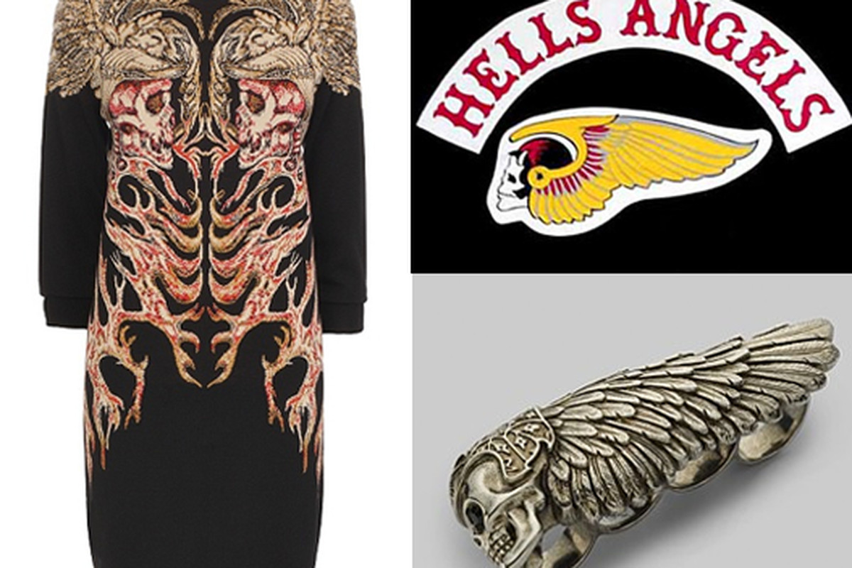 The Alexander McQueen dress, ring, and the emblem being debated