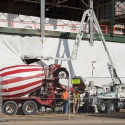 Concrete being delivered -