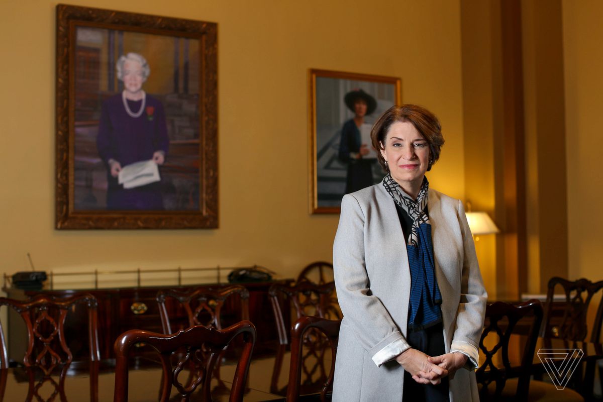 Senator Klobuchar of Minnesota poses for a portrait in her office in Washington, D.C. on January 19th, 2022.