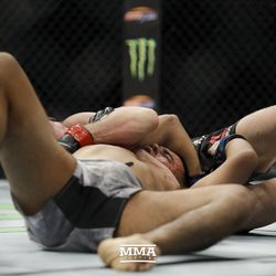 Tim Elliott sinks in the submission at UFC 219.