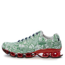 <strong>adidas x Raf Simons</strong> Raf Simons Bounce by in White/Green/Red/Orange, <a href="https://jeffreynewyork.com/store-info/">$470</a> at Jeffrey New York *available mid April
