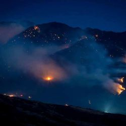 This photo of the Quail Fire in Alpine was taken at 4 a.m. on Wednesday, July 4, 2012.