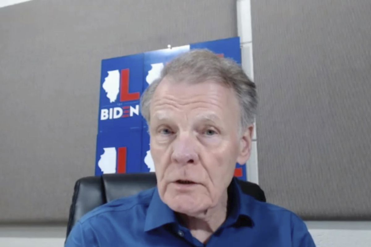 Illinois House Speaker Michael Madigan participates in Sunday’s Illinois Delegation Welcome Reception in webinar format.
