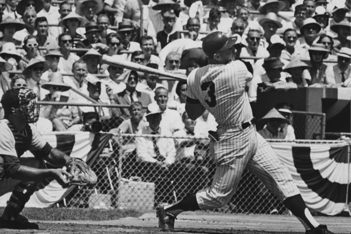 Harmon Killebrew hits a game-tying home run, July 13, 1965, for the American League team during the All Star game, which that year was played at Metropolitan Stadium in Bloomington, Minnesota. The National League went on to win the game. Photo by Kent Kob