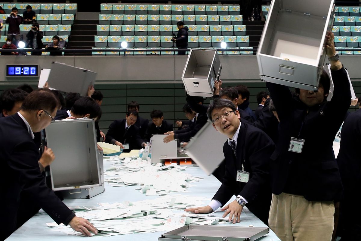 Japanese Vote In Lower House Election