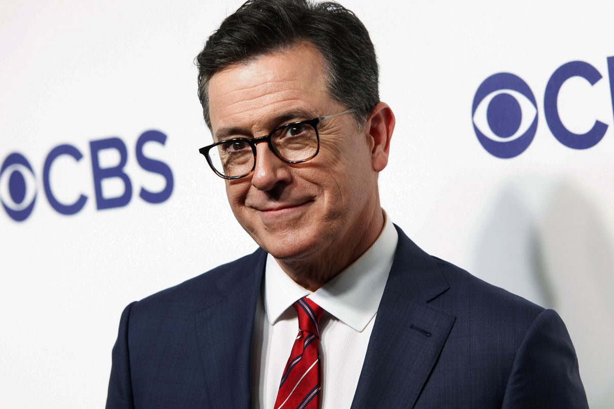 Stephen Colbert attends the CBS Network 2018 Upfront at The Plaza Hotel in New York on May 16, 2018. Colbert will return to doing live shows before a studio audience on June 14. 