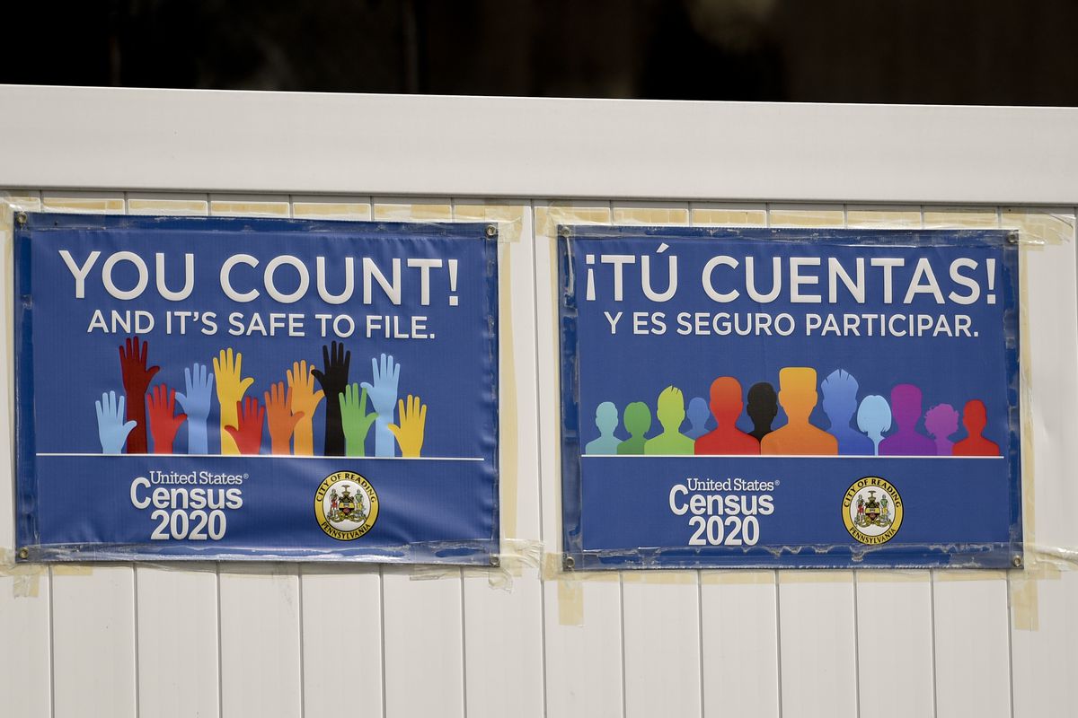 The signs read, “You Count! And it’s safe to file. Census 2020.”