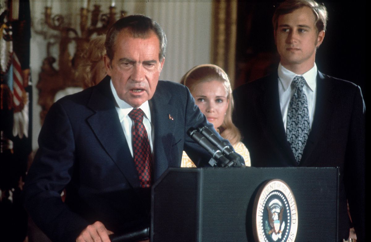 Richard Nixon resigns