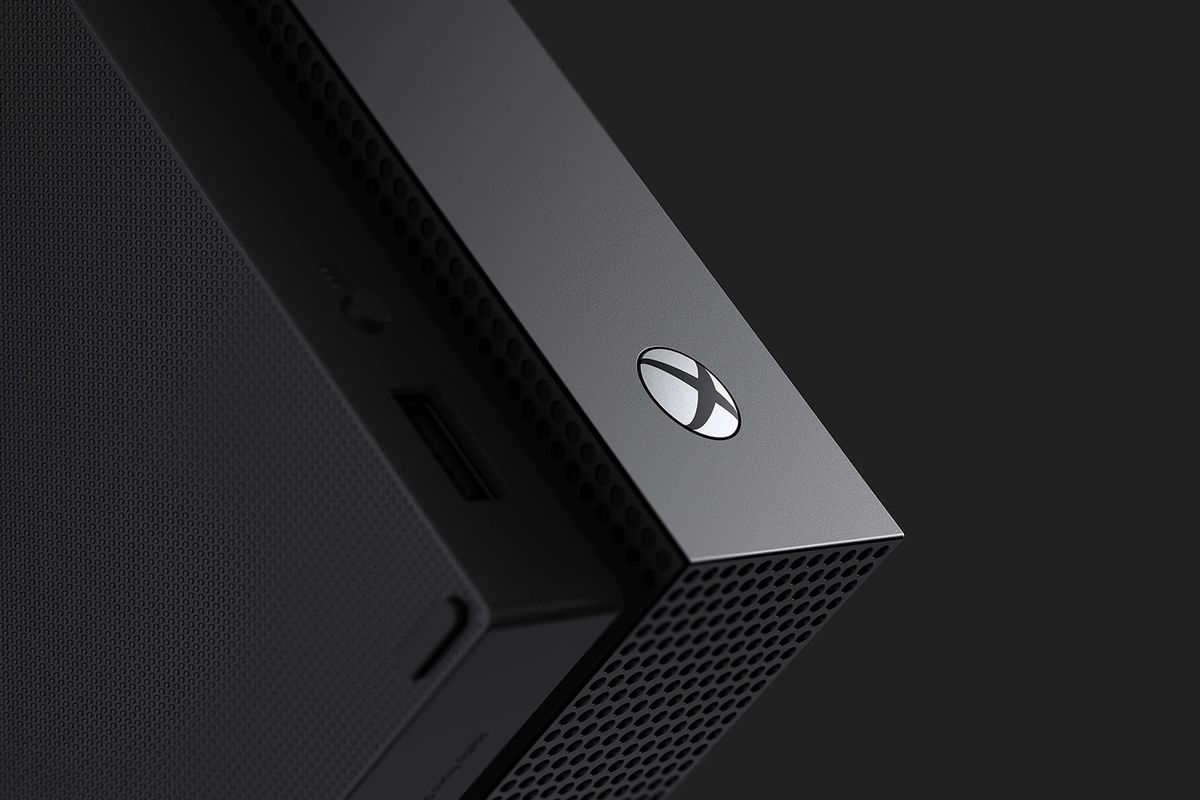 Xbox One X product photos - right front corner