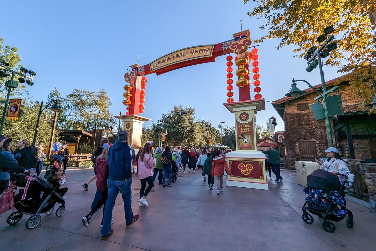Entrance to the Disney California Adventure Lunar New Year festival.