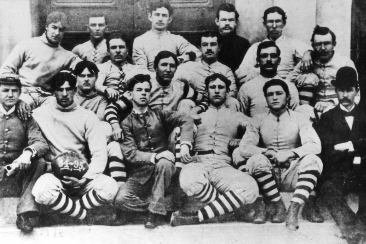 Texas A&M's 1894 football team, the school's first. Photo Cushing Memorial Library and Archives, Texas A&M University.