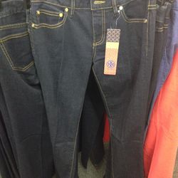 Dark wash jeans, $60