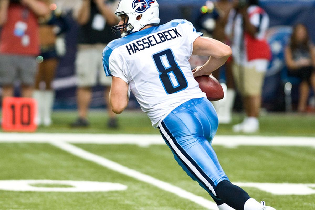 Nice to see that Hasselbeck didn't fit into Kerry Collins' concrete shoes.