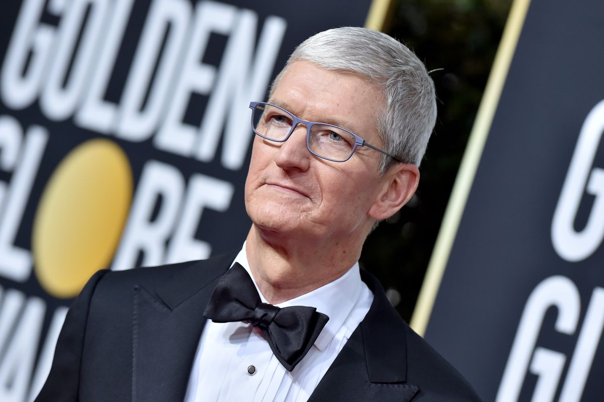 Tim Cook attends the 77th Annual Golden Globe Awards at The Beverly Hilton Hotel on January 05, 2020 in Beverly Hills, California.