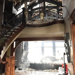 A house fire in Orem Sunday, Nov. 27, 2016, that was believed to have started in the chimney may exceed $600,000 in damage, according to fire officials.