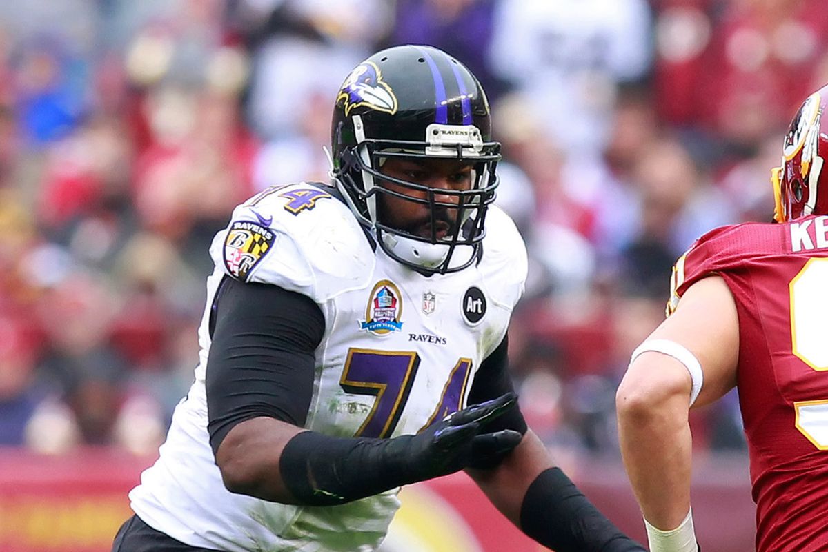 The Ravens need help on the offensive line, especially if Michael Oher (pictured) and Eugene Monroe leave via free agency, says Dan Rubenstein and Matt Ufford. 