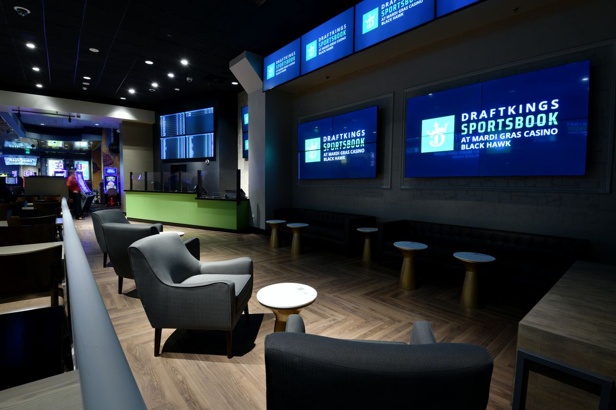 DraftKings Retail Sportsbook’s VIP lounge installed at Mardi Gras Casino, Colorado on Thursday. September 24, 2020.