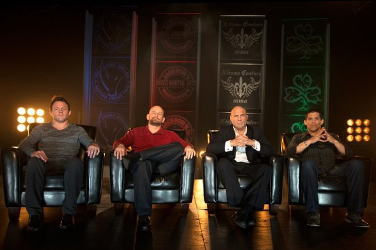 From left to right: Joe Warren, Greg Jackson, Randy Couture and Frank Shamrock continue their coaching escapades on Fight Master
