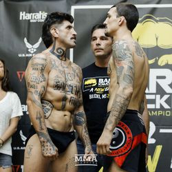 Diego Garijo and Tom Shoaff face off Friday at the Mississippi Coast Coliseum in Biloxi ahead of Bare Knuckle FC 2.
