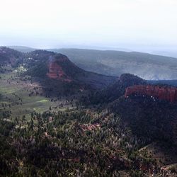 The Bears Ears of the Bears Ears National Monument are pictured from the air on Monday, May 8, 2017.