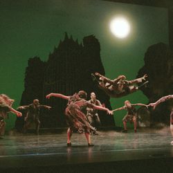 Dancers perform a number in Odyssey Dance Theatre's "Thriller."