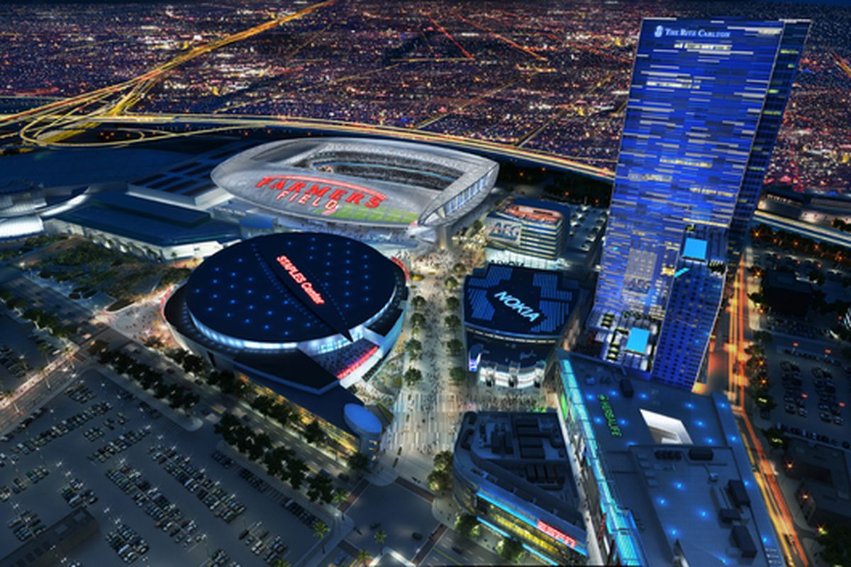 AEG's proposed Farmers Field.  Is this the future home of the Chargers? (Illustration by AEG via Getty Images)