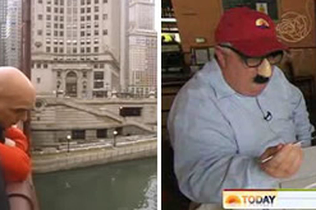 Phil Vettel. Left: Food Feud with Michael Symon, Right: The Today Show.