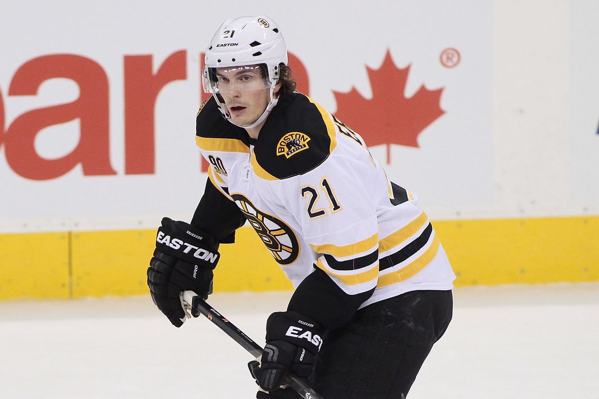 Loui Eriksson prowling for the puck