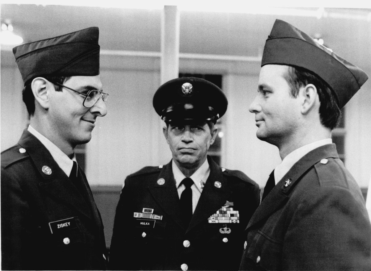 Harold Ramis (Ieft) co-wrote “Stripes” and co-starred with Warren Oates and Bill Murray in the 1981 hit. | Columbia Pictures