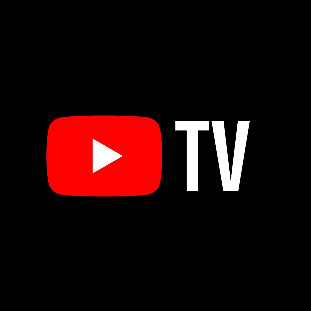 Una imagen que muestra el logo de YouTube TV sobre un fondo negro.