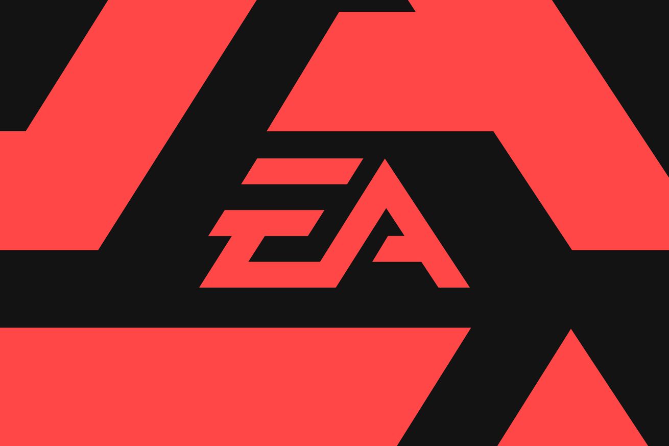 An image showing the EA logo on a red and black background
