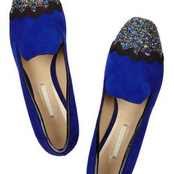 <b>Nicholas Kirkwood</b> suede and glitter loafers, <a href="http://www.nicholaskirkwood.com/index.php?section=collection&season=aw12&style=12A0743BN2">$895</a>