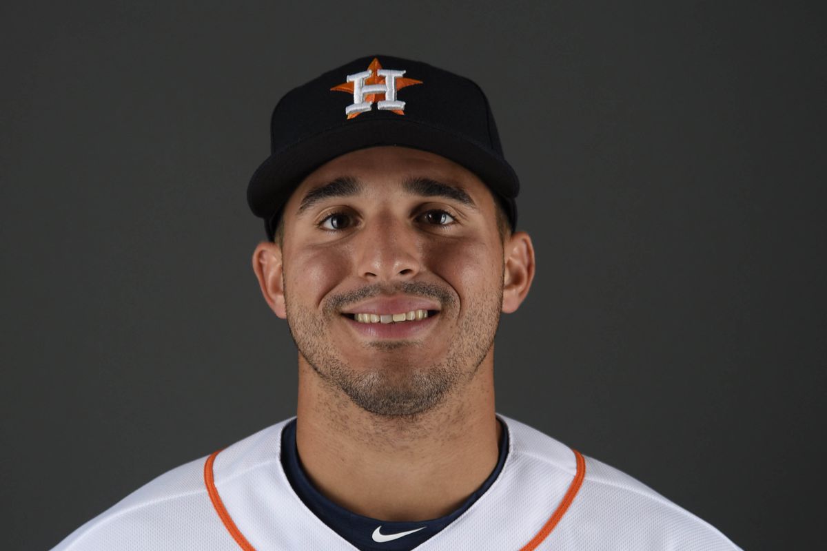 Feb 19, 2017; West Palm Beach, FL, USA; Houston Astros right fielder Ramon Laureano (78) poses during spring training media day at The Ballpark of the Palm Beaches. Mandatory Credit: Steve Mitchell-USA TODAY Sports