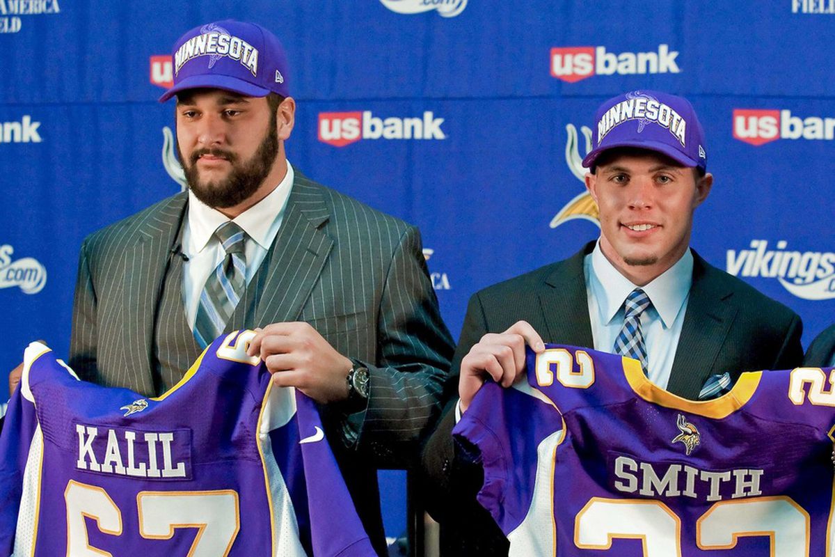 The good news is that if you already bought a "Smith #22" jersey, you're alright. The bad news is that if you already bought a "Kalil #67" jersey. . .well, you'd better inquire about a refund. (Mandatory Credit:  Greg Smith-US PRESSWIRE)
