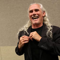 Camden Toy, who played Gentleman in "Buffy the Vampire Slayer," talks to the media at a press conference at Utah's first Comic Con at the Salt Palace Convention Center in Salt Lake City on Thursday, Sept. 5, 2013.