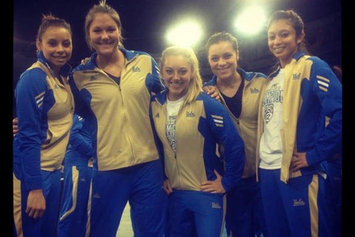 The UCLA Gymnastics Team is ready. From UCLA Gymnastics <a href="http://lockerz.com/s/202505686" target="new">Twitter</a>