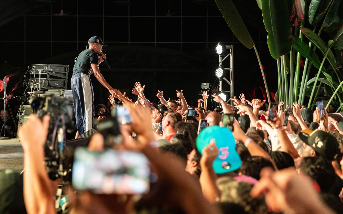 Chance the Rapper performs at an album release party at Chicago’s Garfield Park Conservatory, Thursday, July 25, 2019.