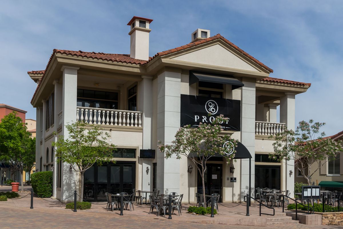 The exterior of the former Proof Tavern at Lake Las Vegas, soon to be turned into The Speakeasy.