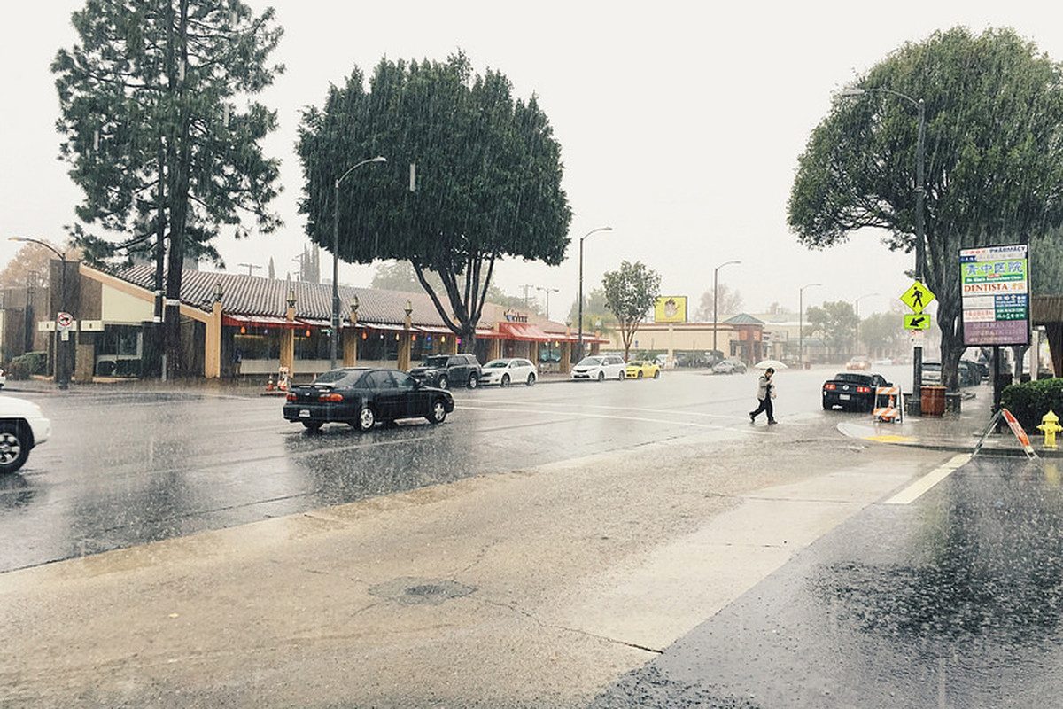 Rainy day in Los Angeles