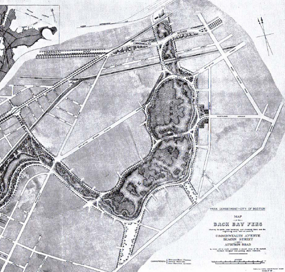 Frederick Law Olmsteds plans for the Back Bay Fens, circa 1887