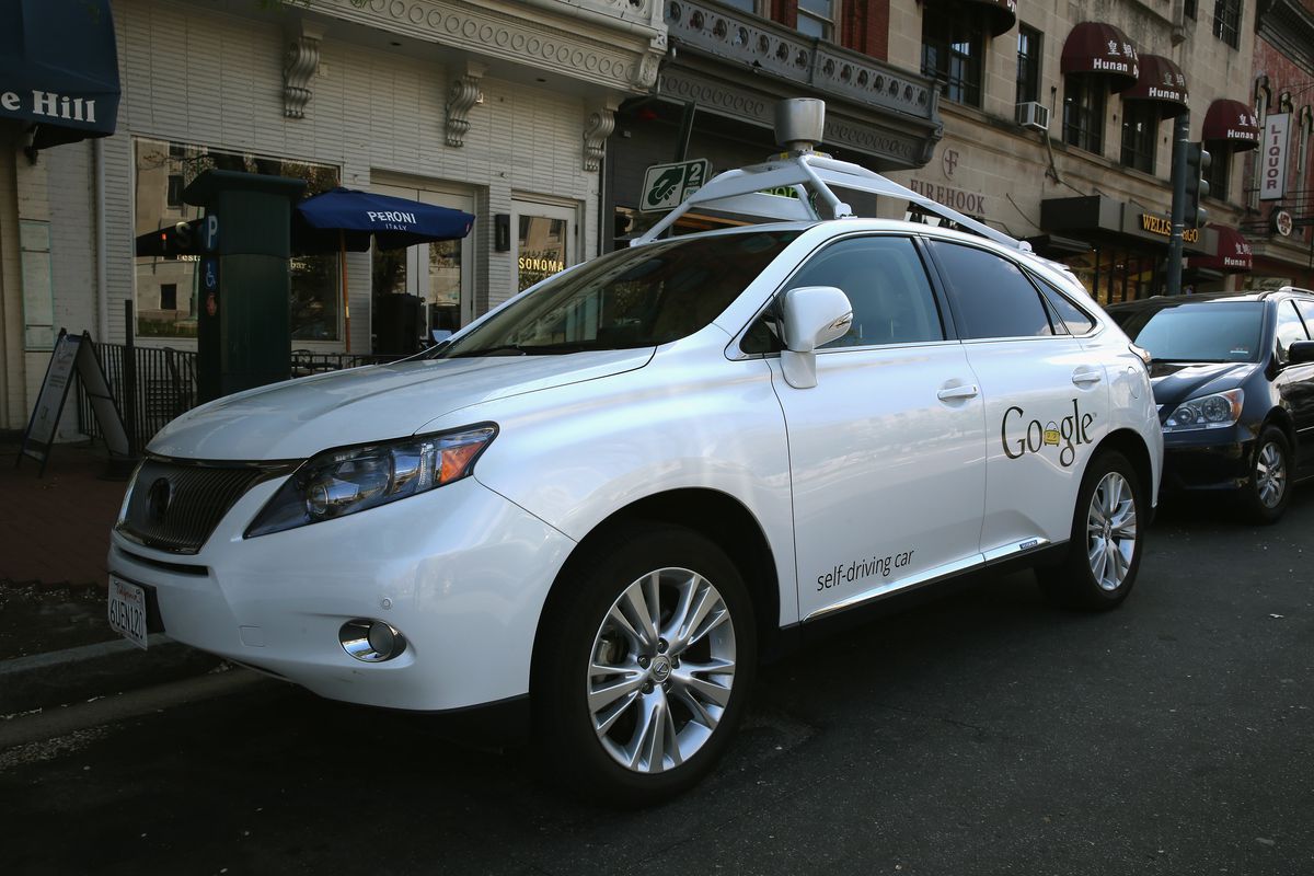 One of Google's self-driving Lexus SUVs, which have driven thousands of miles in Mountain View, Califiornia.