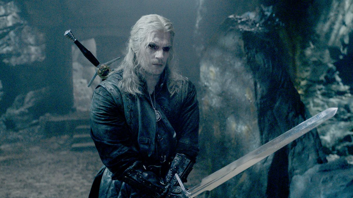 Henry Cavill as Geralt of Rivia in his monster hunting mode for Season 3 of Netflix’s The Witcher