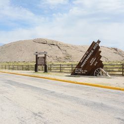 Independence Rock is an official historic site of the state of Wyoming.