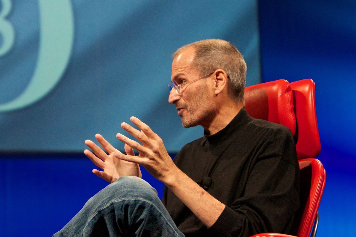 Steve Jobs onstage at the D8 conference