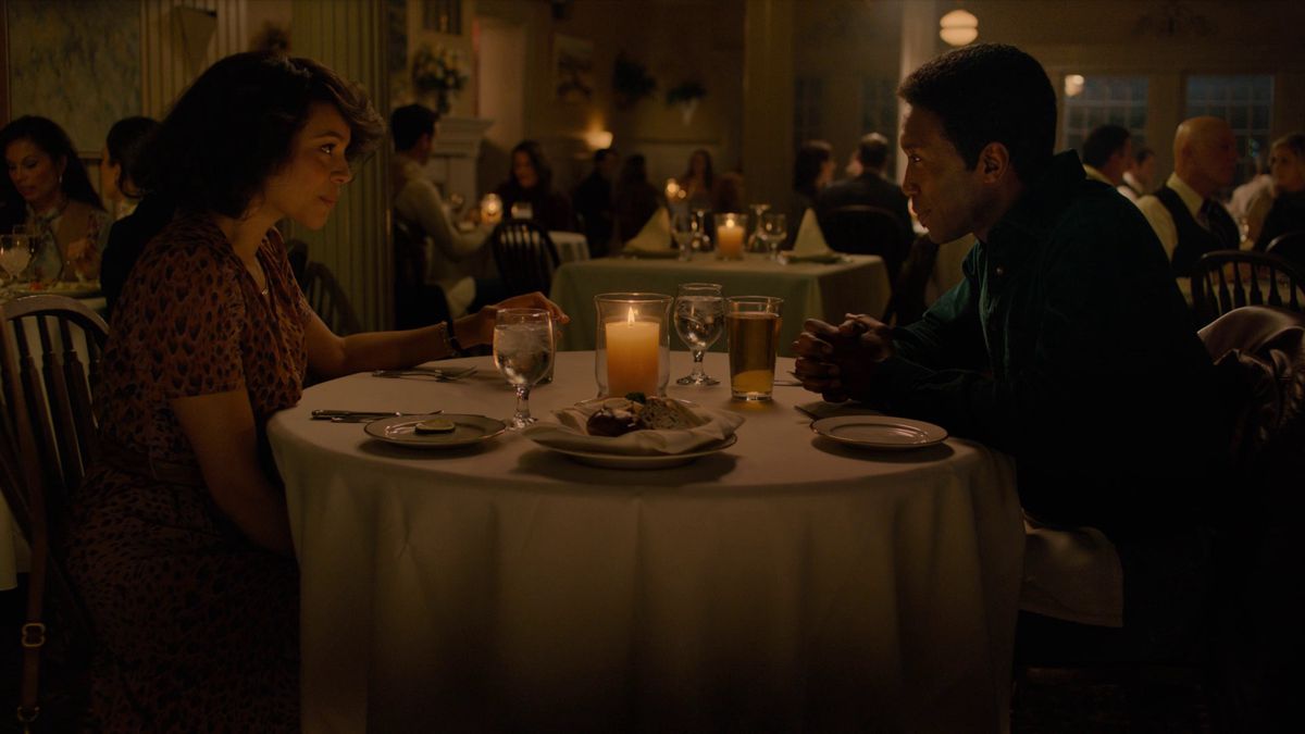 True Detective season 3 Wayne and Amelia at the Wisteria Kitchen