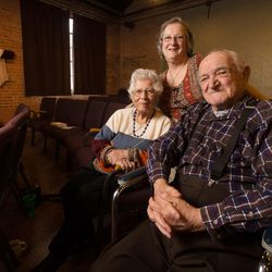Bob Ebeling with his wife Darlene and daughter Kathy pose for photos between church services at the Main Street Church in Brigham City Sunday, March 6, 2016. Bob was an engineer that worked on the space shuttle Challenger and has carried guilt since the explosion that killed the crew.