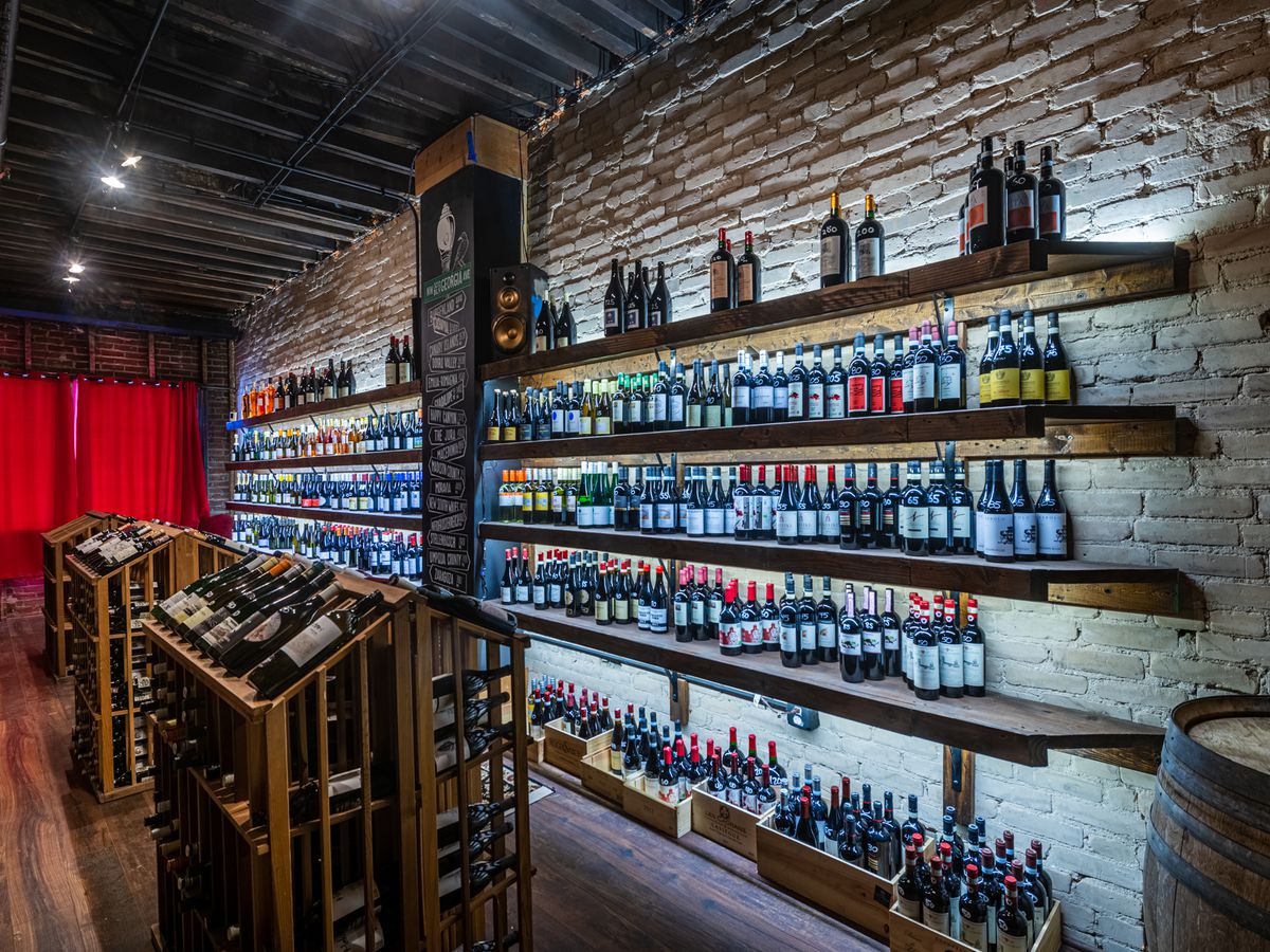 Wine shelves at St. Vincent